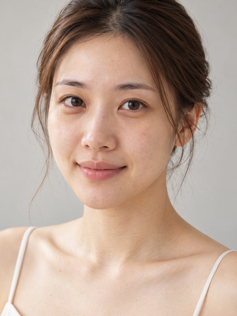 The bride before makeup